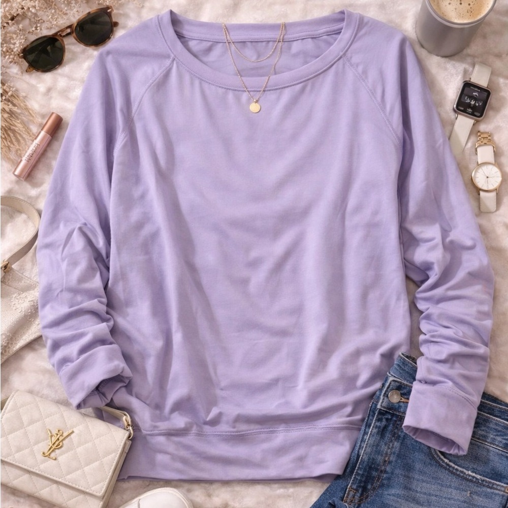 Nike Dri-Fit Lavender Long Sleeve Crewneck Size M